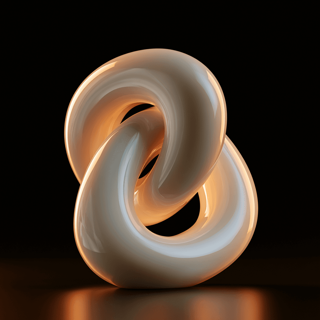 Ceramic knot sculpture