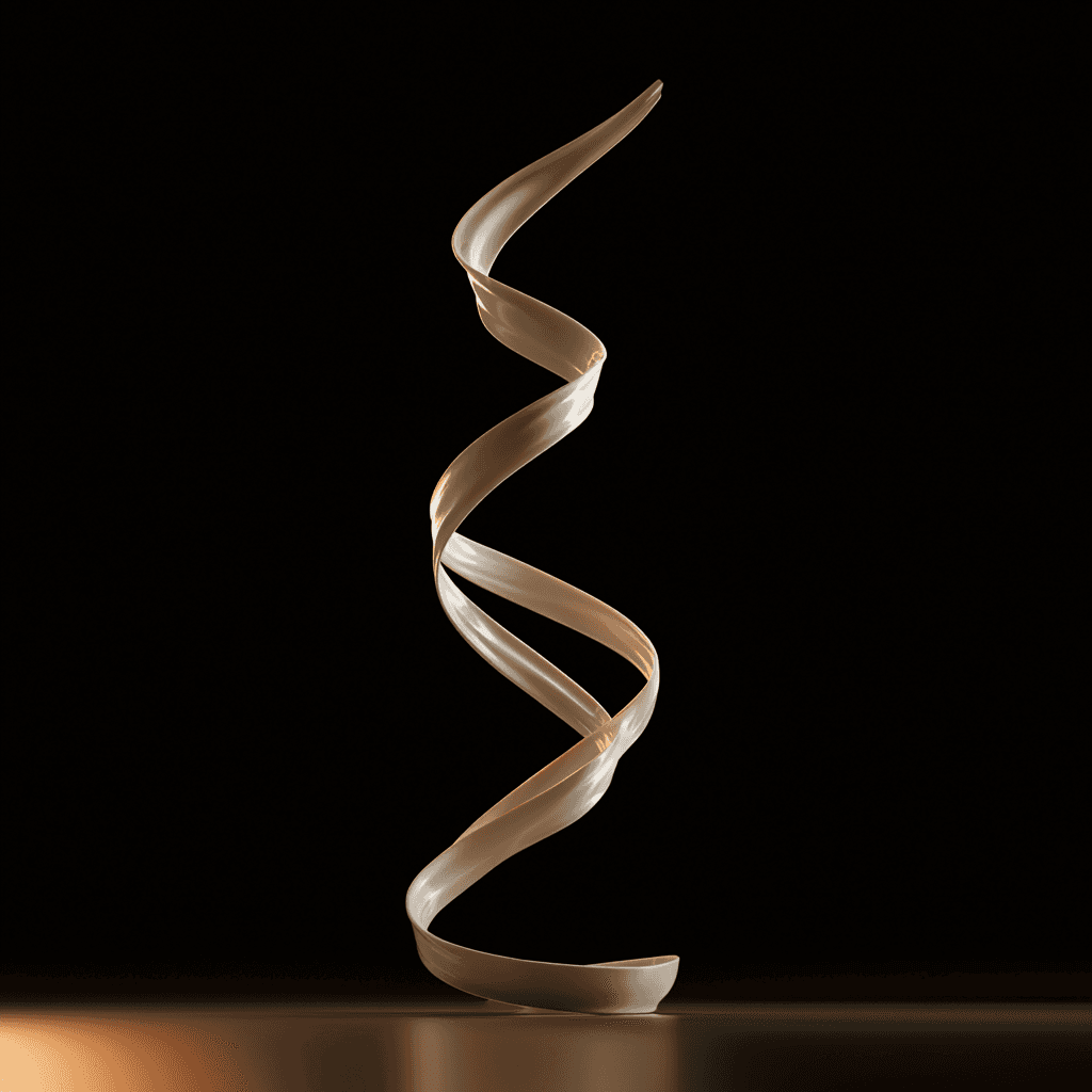 Ceramic ascending spiral sculpture